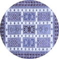 thumbnail image 1 of Ahgly Company Machine Washable Indoor Round Abstract Blue Modern Area Rugs, 6' Round, 1 of 4