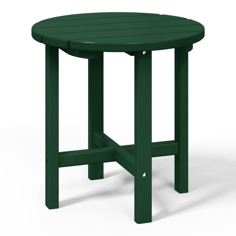 WestinTrends Malibu Outdoor Side Table, Dark Green Round photo 2