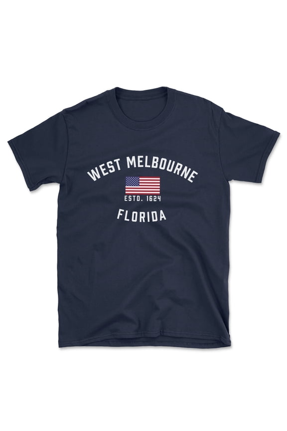 West Melbourne Florida Patriot Men's Cotton T-Shirt