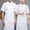 8# White, variant on Men Women Chef Coat Short Sleeve Button Closure Stand Collar Chef Work Clothes Uniform for Restaurant Kitchen Hotel Gray M