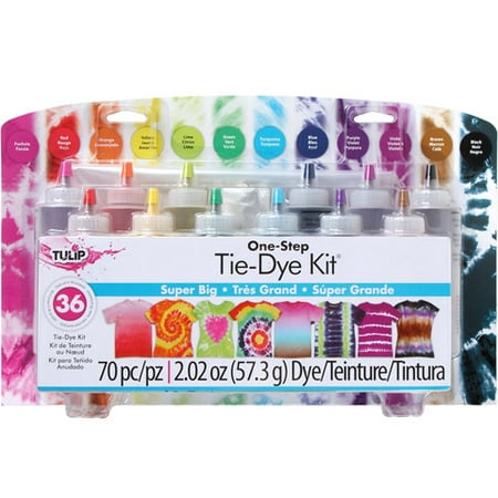 Tulip One-Step Super Big Tie Dye Kit - 12 Colors - Makes 36 (Best Tie Dye Designs)