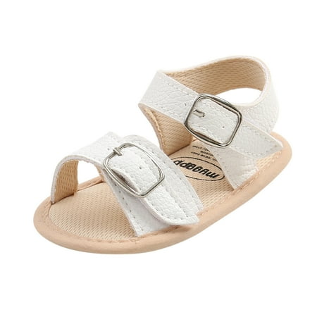 

nsendm Slippers for Baby Girls Girls Summer Sandals Sole Soft Boys Baby Rubber Sandals for Boys Size 5 Big Kid Sandal White 13\12-18m