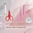 thumbnail image 3 of Small Travel Craft Scissors Set for Sewing Embroidery Paper Cutting Knitting Stainless Steel High Precision Sharp Tip Safety Cases, 3 of 7