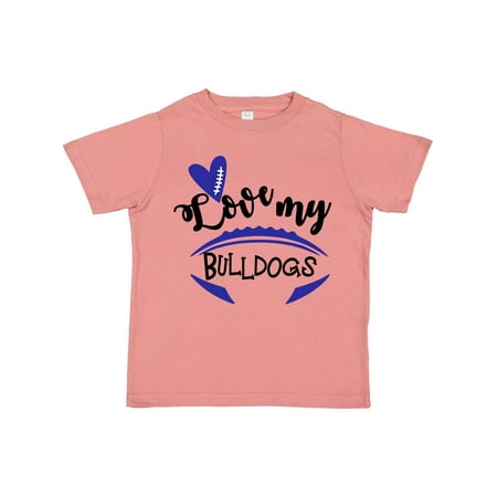 

Inktastic Love My Bulldogs Football Gift Toddler Boy or Toddler Girl T-Shirt