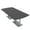 Asian Night w/Silver Base no Electric, variant on 8' Arc Rectangle Powered Conference Room Table Square Metal Bases