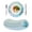 Blue, variant on Teal Blue Owl Round 15 Inch Placemats Set of 8, Modern Flowers Birds on Branch HeatResistant Non Slip Place Mats for Dining Table, Wipeable Braided Kitchen Table Mats for Housewarming