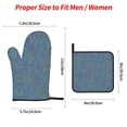 thumbnail image 4 of YFYANG Oven Mitts and Pot Holders Sets 4 Pieces, Non-Slip Heat Resistant Color Printed Circuit Board Pattern Kitchen Glove Pot Mat for Cooking and Baking, 4 of 8