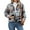 Khaki, variant on Sexy Dance Women Shirt Jacket Plaid Shacket Jackets Button Down Crop Shirts Coat Warm Outwear Long Sleeve Black XL