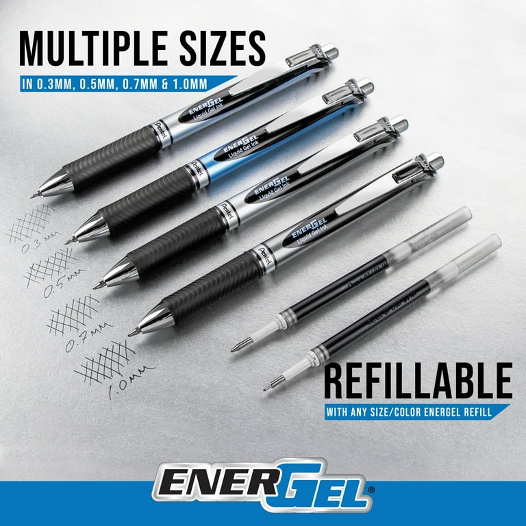 4 x Pentel EnerGel 0.7 mm refill metal tip LR7 – EnerGel XM, BL77/BL57