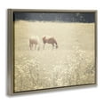 thumbnail image 4 of Stupell Industries Pair of Horses Grazing Landscape & Nature Photography Brown Floater Framed Canvas Art Print Wall Art, 21 x 17, 4 of 10