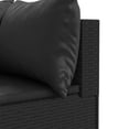 thumbnail image 3 of vidaXL 10 Piece Garden Sofa Set with Cushions Black Poly Rattan, 3 of 5