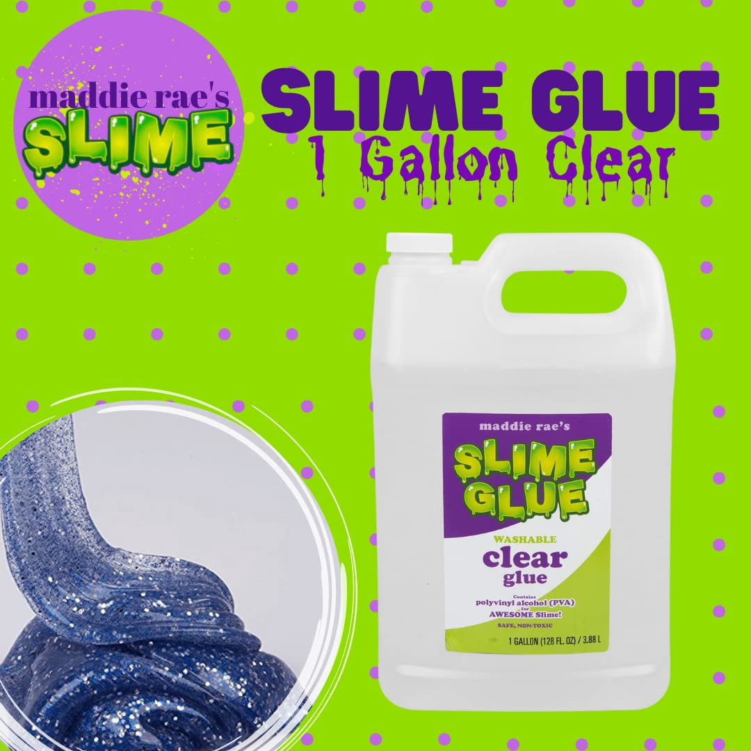 Maddie Rae's Clear Slime Glue - 1 Gallon Non Toxic - The Clearest Slime Formula of Any Glue Brand for Slime Making Kit Supplies, Non-Toxic, Arts & Crafts, School Project, Gift