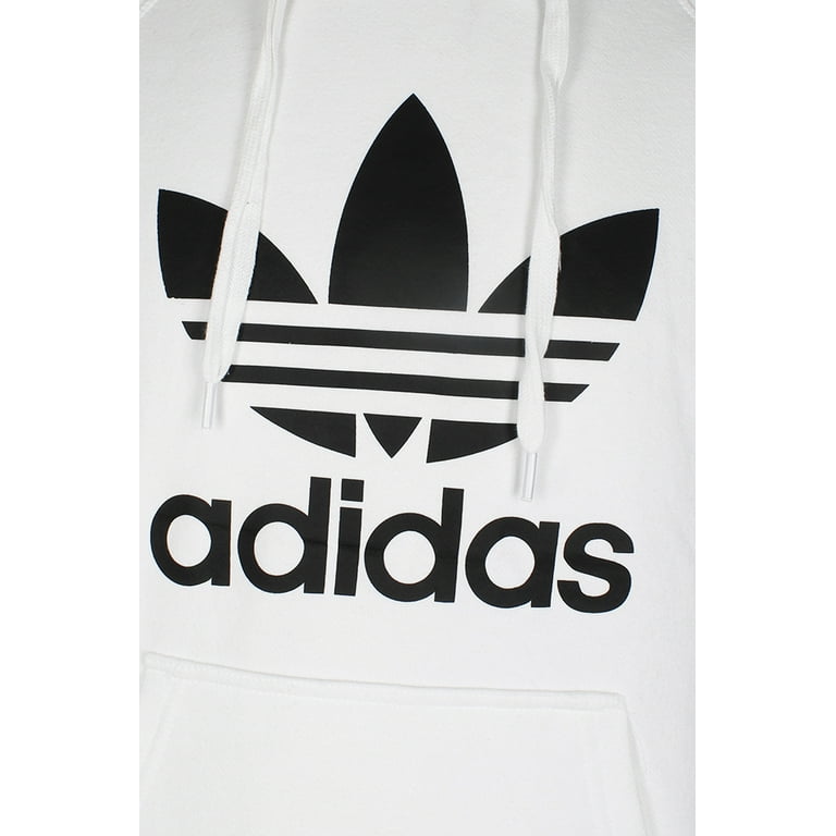 Adidas men's trefoil logo graphic pouch pocket pullover hoodie discount