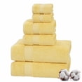 thumbnail image 1 of Juego de toallas de baño TEXTILOM 100% algodón turco, 6 piezas, color amarillo, 1 of 6
