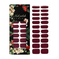 Mozhitti Nail Polish Strips 22 Pcs Salon Quality Gel Nail Stickers Long Lasting (Date Red)