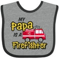thumbnail image 3 of Inktastic My Papa is a Firefighter with Fire Truck Boys or Girls Baby Bib, 3 of 4