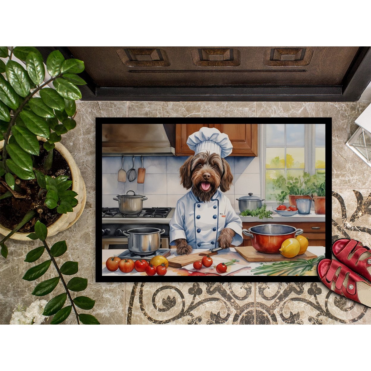 Wirehaired Pointing Griffon The Chef Doormat 27 in x 18 in
