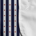 thumbnail image 4 of USA Microwave Oven Cover, Happy Fourth of July Famous Day of States with Vertical White Stripes and Stars, Water Resistant Organizer with Pockets for Kitchen, 36" x 12", Indigo Red White, by Ambesonne, 4 of 4