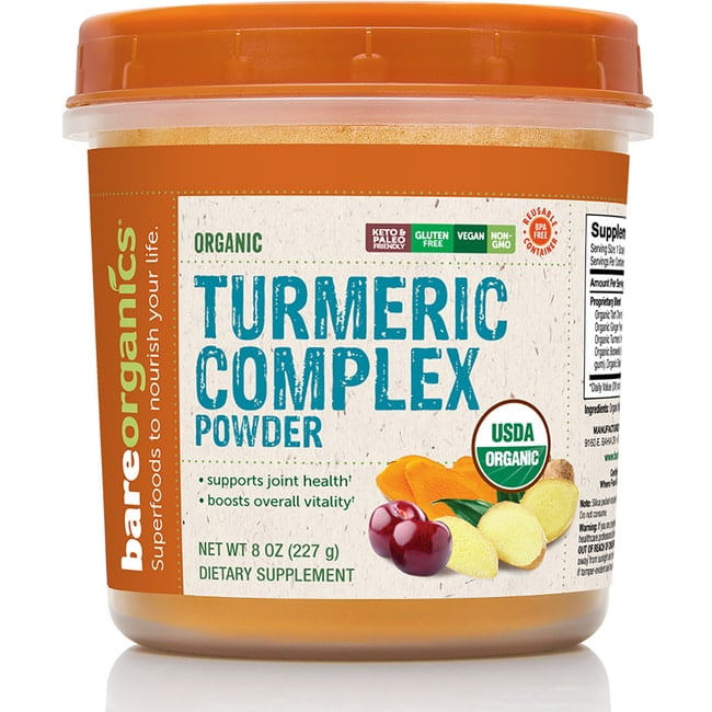 BareOrganics Organic Turmeric Complex Powder 8 oz Pwdr