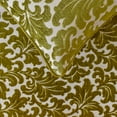 thumbnail image 3 of The HomeCentric King / Queen / Twin Chartreuse Designer Full 68"x18" Bed Runner WITHOUT Pillow Cover, Velvet, Floral pattern Bed Scarf on Velvet fabric - Enchanted Chartreuse, 3 of 5