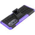 thumbnail image 3 of Tyre Pattern Design Case for Motorola Edge 2022 (Not 2021) with Kickstand, Heavy Duty Shockproof TPU+PC Material Double Layer Protection Phone Case for Motorola Edge 2022 XC Purple, 3 of 7