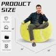 thumbnail image 2 of XIECUVA Bean Bag Chair for Adults, High-Rebound Memory Foam Beanbag Chairs with Removable Cover for Living Room Bedroom, 32 Inches, 2 of 8