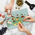 thumbnail image 5 of Poppy Flower Cutting Board, Scarlets and Buds on a Rural Field Refreshing Nature of Country Theme, Decorative Tempered Glass Cutting and Serving Board, Small Size, Scarlet Green White, by Ambesonne, 5 of 5