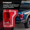 thumbnail image 2 of 2015-2017 Ford F150 LED Tail Light Assembly with Blind Spot Alert Monitor Compatible with Ford F-150 Raptor Lariat Limited Platinum King Ranch (Rear Right Passenger Side), 2 of 7