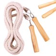 thumbnail image 2 of Eigraketly Cuerdas de saltar holandesas dobles con mango de madera, cuerda de saltar antideslizante, primavera colgante, actividades al aire Ropa Deportiva, Zapatos, 2 of 6
