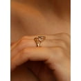 thumbnail image 4 of Jewelerix Gorgeous Moissanite Diamond Anniversary Ring Bezel Pear Shape Engagement Ring for Her Yellow Gold Vermeil Mother's Day Gift, 4 of 6