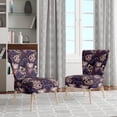 thumbnail image 2 of Designart "Moody Gothic Botanicals I" Pink Floral Upholstered Accent Chair - Cottage Arm Chair For Bedroom, 2 of 5