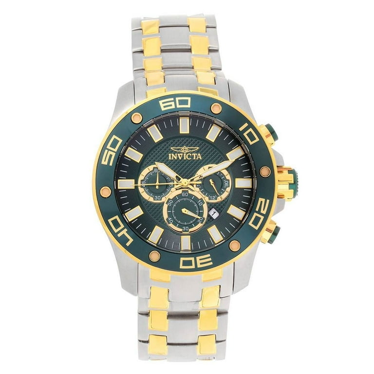 Invicta Men s 26083 Pro Diver Quartz Chronograph Green Dial Watch