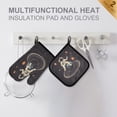 thumbnail image 4 of Yayeee Oven Mitts and Pot Holder Set of 4 Heat Resistant Kitchen Gloves Baking Hot Pad, Black Astronaut Space, 4 of 5