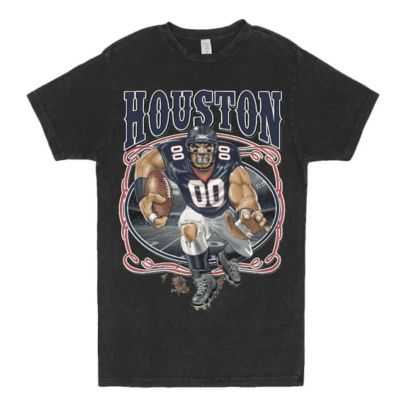 Wild Bobby, Houston Fan HOU Fantasy Football, Sports, Unisex Vintage Crewneck Tee, Vintage Black, Small