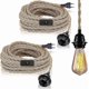 thumbnail image 1 of 2-Pack Pendant Lights with Switch, 4.5m Cord & E27 Holder for Kitchen, Dining, Bar Use - Bulb Not Included, 1 of 4