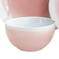 thumbnail image 5 of American Atelier, Round, Pink and White Oasis Stoneware Dinnerware Set, 16-Piece, 5 of 5