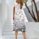 thumbnail image 2 of Lady Midi Dress Lace Spliced ​​V-Neck Mujer Vestidos sueltos Temperamento Casual FLhrweasw Nuevo, 2 of 9