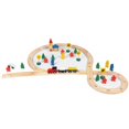 thumbnail image 4 of FLAMEEN DIY Wooden Railway Set, Wooden Set, For Kids Child Early Educational, 4 of 8