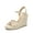 BEIGE-RAFFIA-2, variant on Dream Pairs Women's Comfort Elastic Ankle Strap Shoes Espadrilles Wedge Sandals Amanda-1 Navy Size 6.5