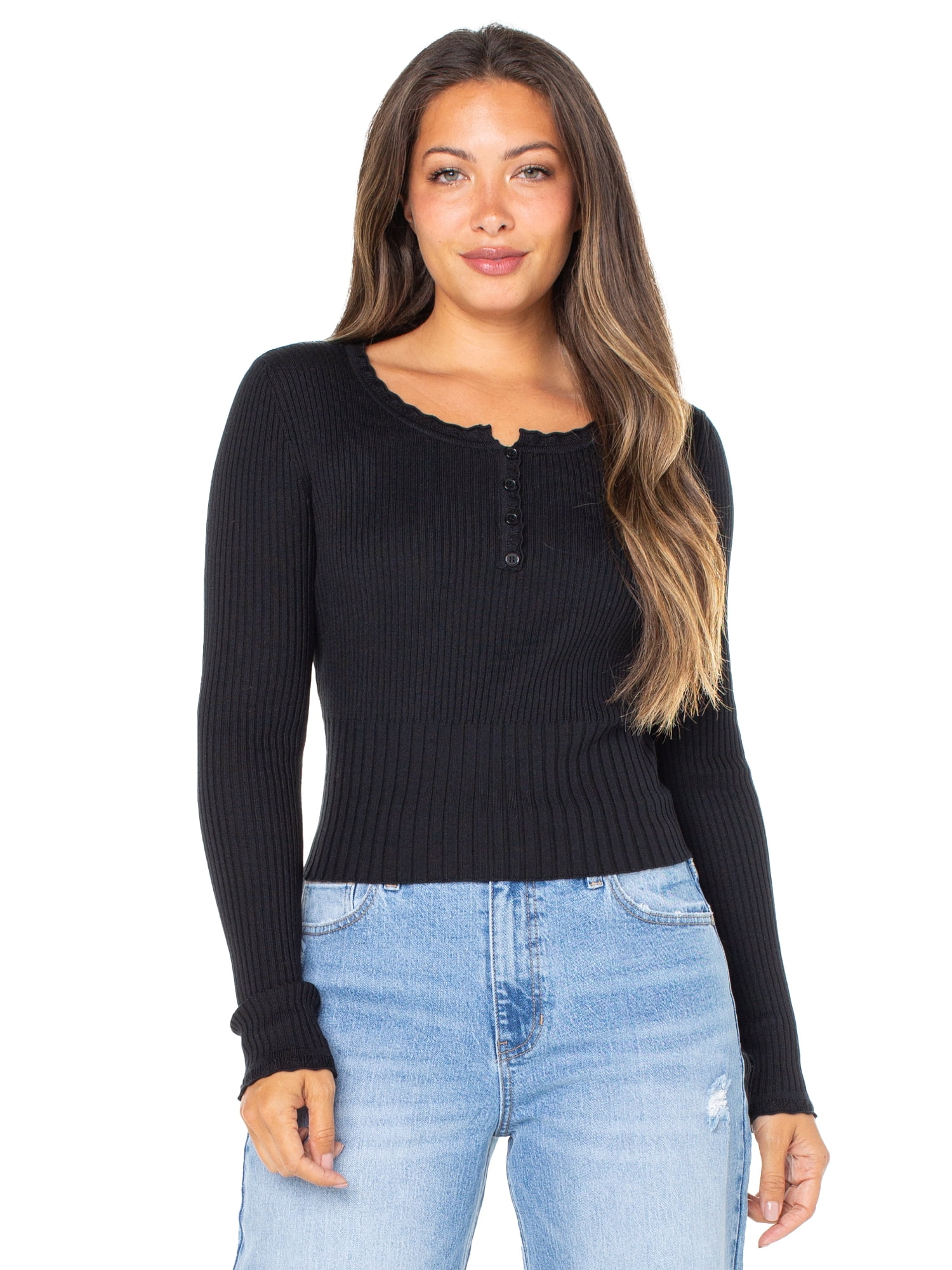 Celebrity Pink LS HENLEY TOP