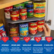 Mighty Susan Kitchen Organizer for Canned Goods, Lazy Susan Organizer for Cabinet/Pantry