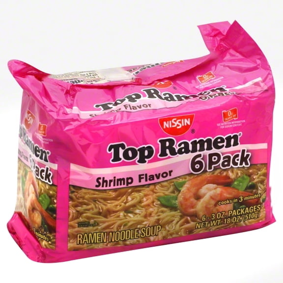 Nissin Top Ramen The Original Shrimp Flavor Ramen Noodle Soup, 18 oz