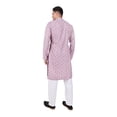 thumbnail image 3 of TRILOKI Mens Embroidered Sequined Kurta Pajama Set Rayon Ethnic Indian Traditional Wear Wedding Designer Ethnic Diwali Puja Kurta Payjama Set, 3 of 6