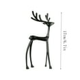 thumbnail image 2 of European Elegance Faux Metal Deer Statue, Antique Finish - Weather-Resistant Entryway Decor, Indoor Living Room/Outdoor Garden Ornament, 2 of 4