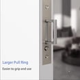 thumbnail image 3 of Pocket Door Edge Pull Brushed Nickel, Push Automatic Bounce Switch, Hidden Handle, Sliding Door Pull Hardware, Flush, Large Enough Pull Ring is Easier to Grasp and Use (2, Metallic Silver), 3 of 7