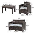thumbnail image 2 of Costway 4 PCS Rattan Plaited Sofa Patio Furniture Set Molded Sectional Sofa Set, 2 of 4