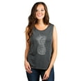 thumbnail image 2 of Pineapple Sketch Women's Fashion Sleeveless Muscle Workout Yoga Tank Top Charcoal Grey X-Large, 2 of 3