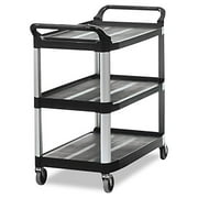 Rubbermaid Commercial Xtra Utility Cart, 3 Shelf, Black, (FG409100BLA) by Rubbermaid Commercial Products