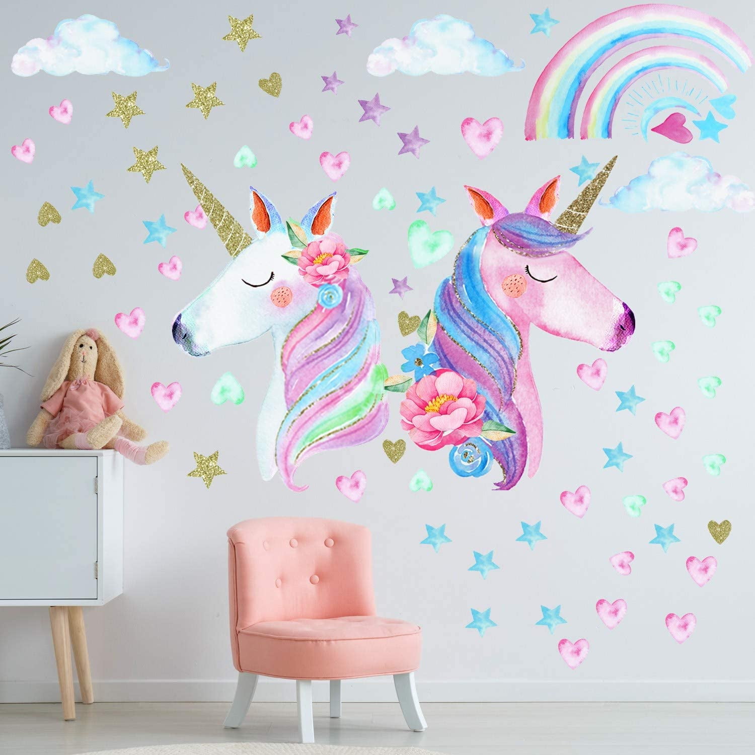 3 Sheets Unicorn Wall Decal Stickers, Large Size Unicorn Rainbow Wall Decor for Girls Kids Bedroom Nursery Christmas Birthday Party Decoration | Walmart Canada 3 Sheets Unicorn Wall Decal Stickers, Large Size Unicorn Rainbow Wall Decor for Girls Kids Bedroom Nursery Christmas Birthday Party Decoration | Walmart Canada