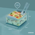 thumbnail image 4 of Sistema Ocean Bound Plastic Lunch Box Plus Cutlery, 1.2 L Food Storage Container, BPA-Free, Teal or Blue (Colour Not Selectable), 4 of 8